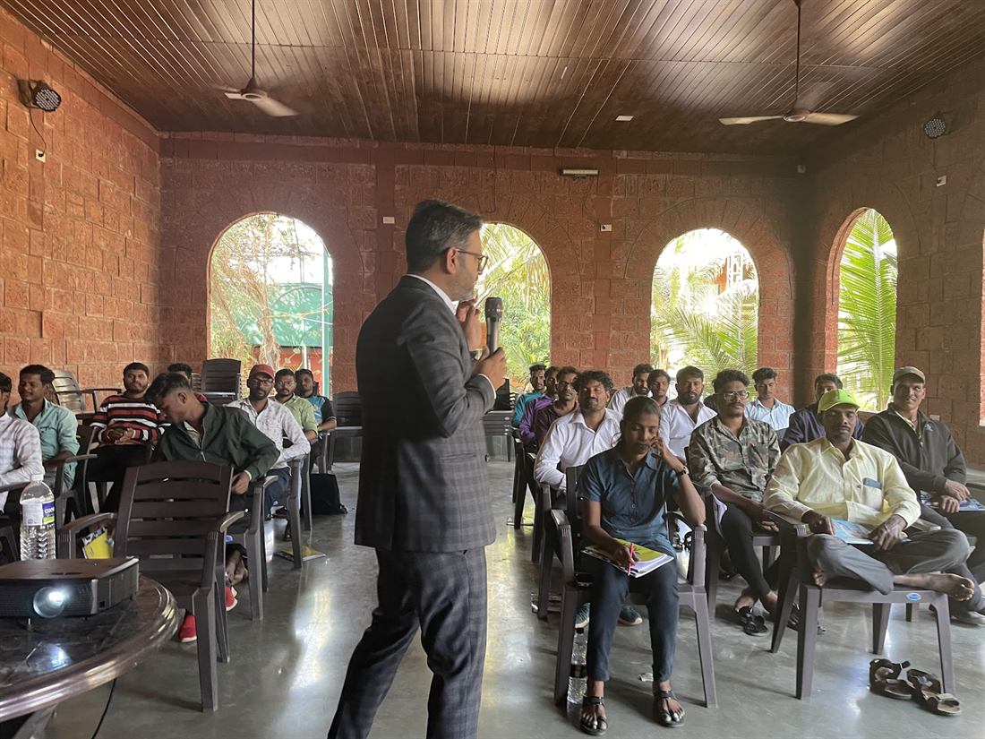 Pankkaj addressing participants in a hall