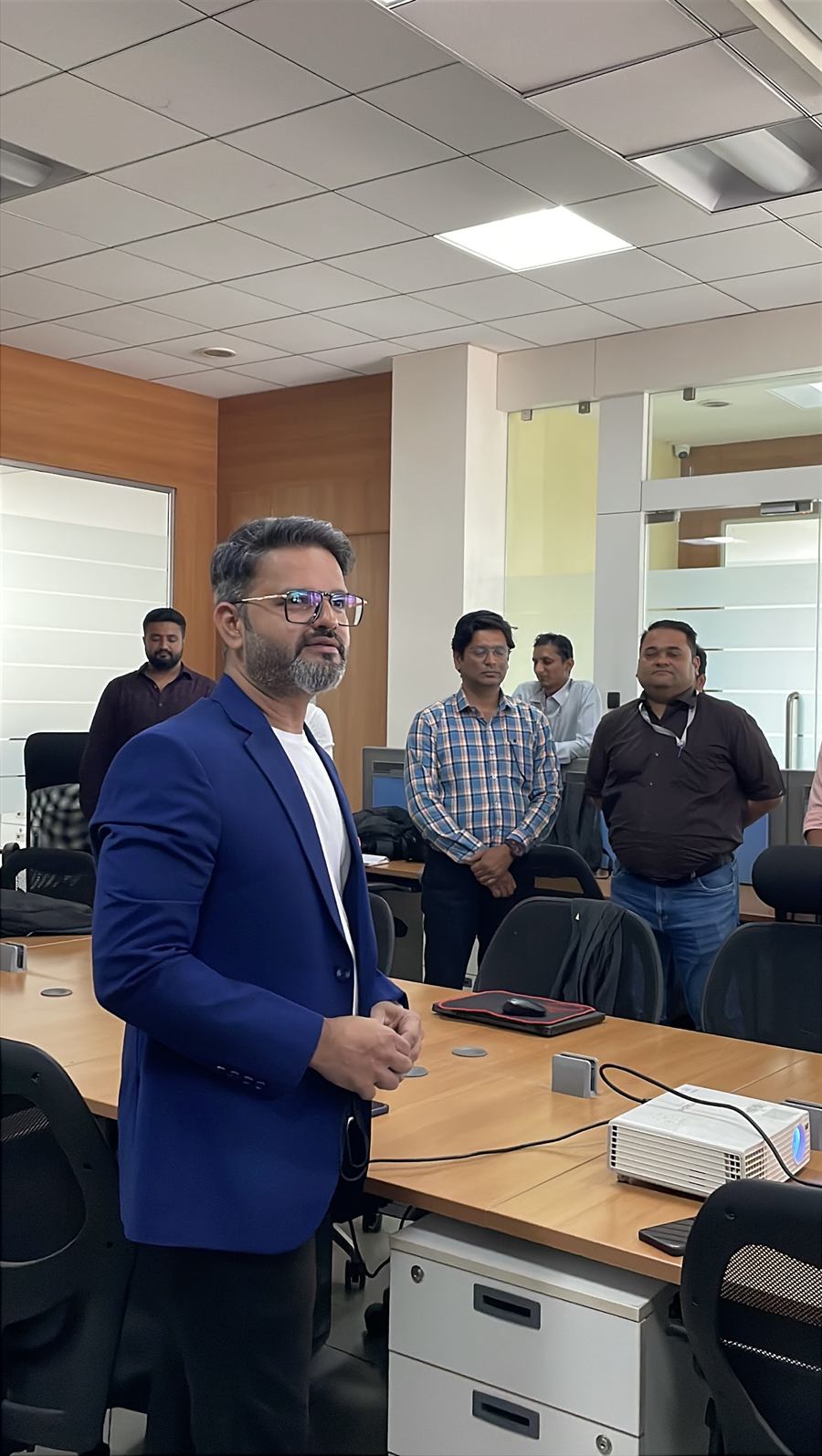 Pankkaj with a corporate team