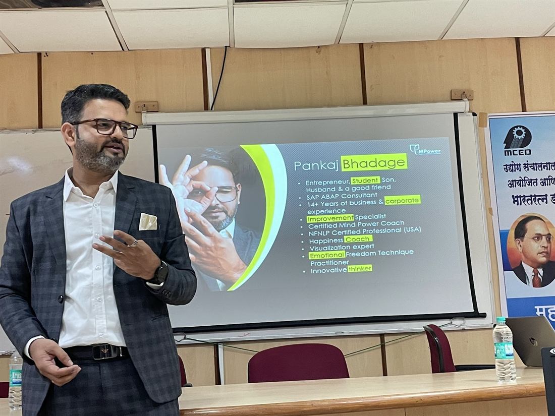 Pankkaj presenting at a seminar