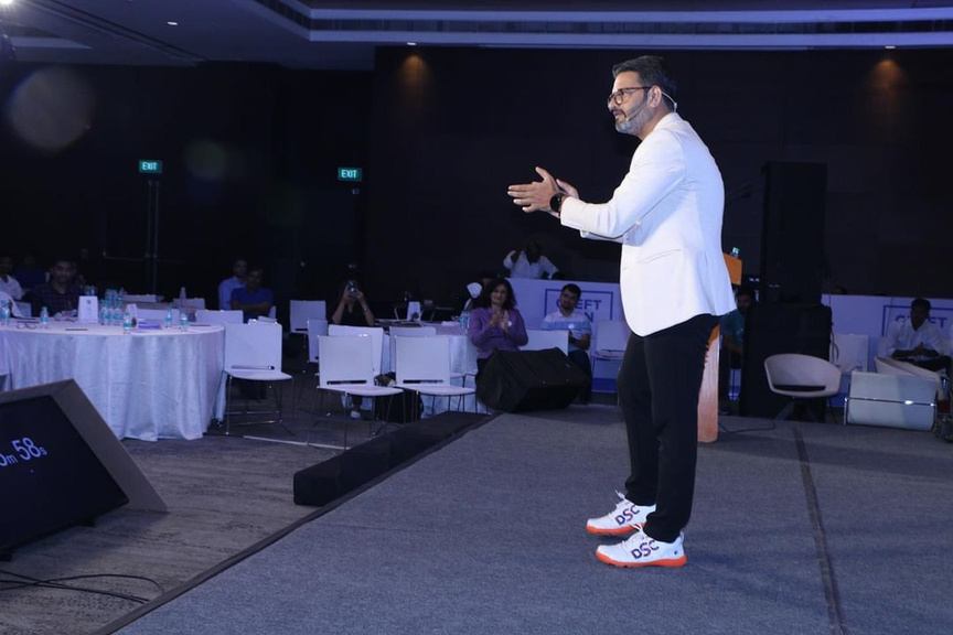 Pankkaj delivering a keynote